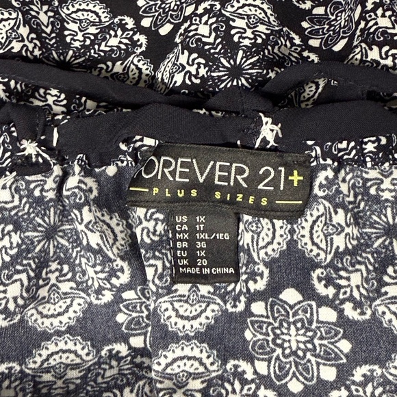 🖤 Forever 21+ Medallion Print Ladder Back Dress 1X - Picture 5 of 6